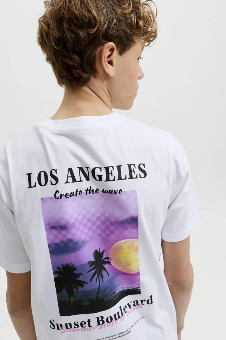 Jack & Jones t-shirt wit met backprint, foto 7