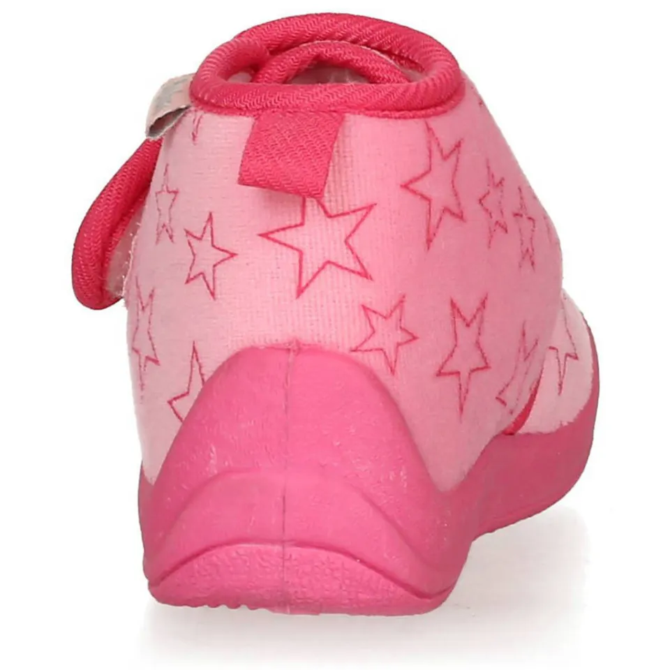 Playshoes pantoffels met sterrendessin Velcro roze/donkerroze, foto 5