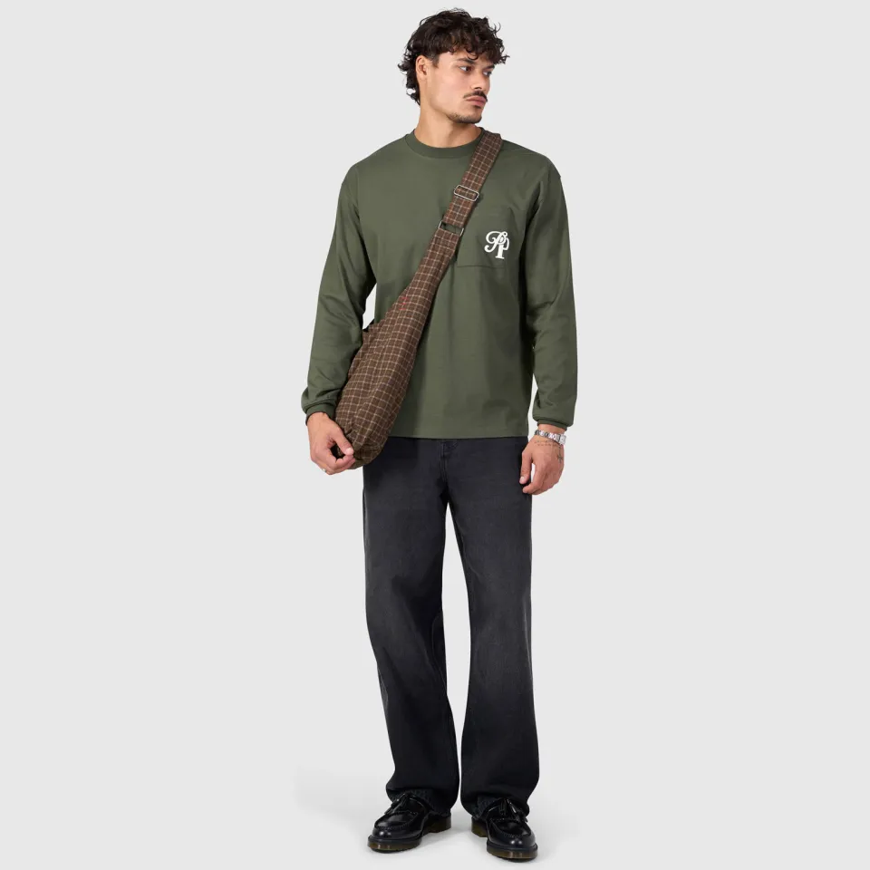 Pure Path boxy longsleeve - dark army