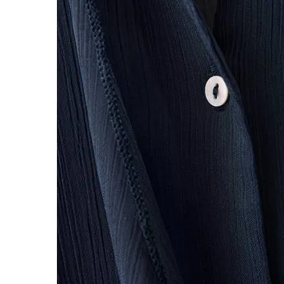 Mango Teen semi-transparante blousetop donkerblauw, foto 6