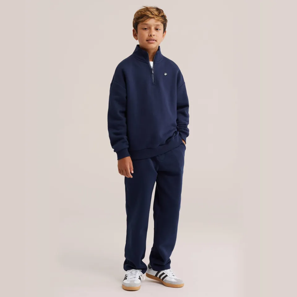 WE Fashion tapered joggingbroek donkerblauw