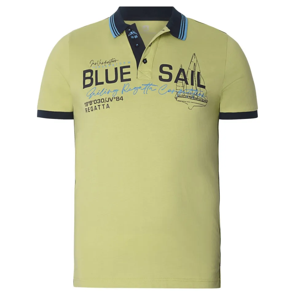 Jan Vanderstorm +FIT Collectie regular polo Plus Size TORSON lichtgroen, foto 2