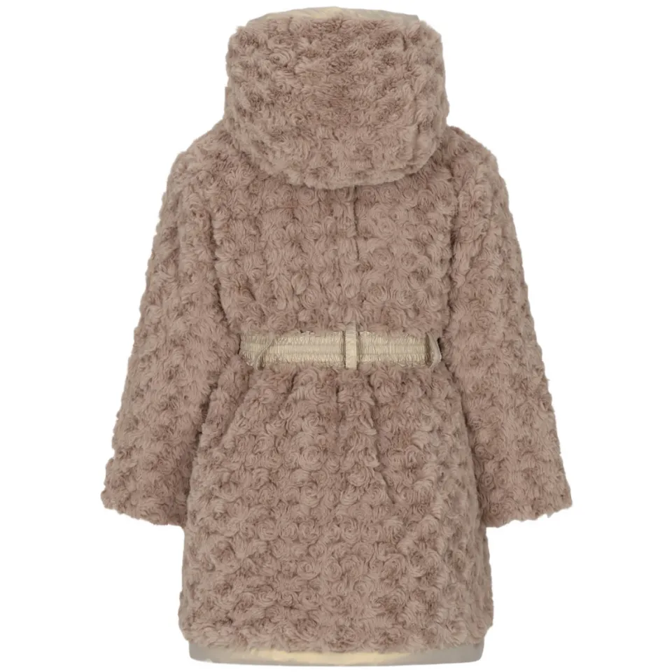 Le Chic reversible faux fur winterjas met ceintuur goud, foto 6