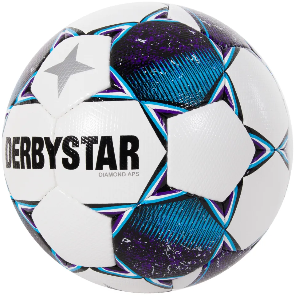DerbyStar Diamond II Voetbal Maat 5 Wit Blauw Paars, foto 2