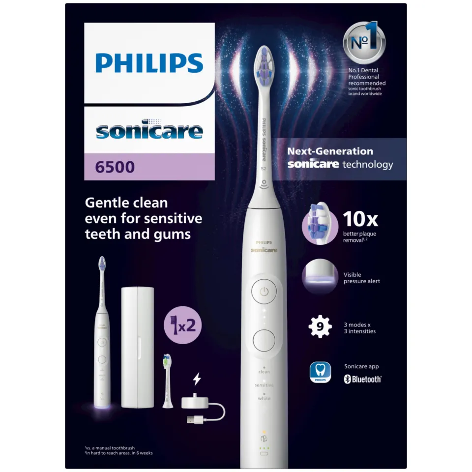 Philips Sonicare 6500 HX7410/02 tandenborstel wit, foto 3