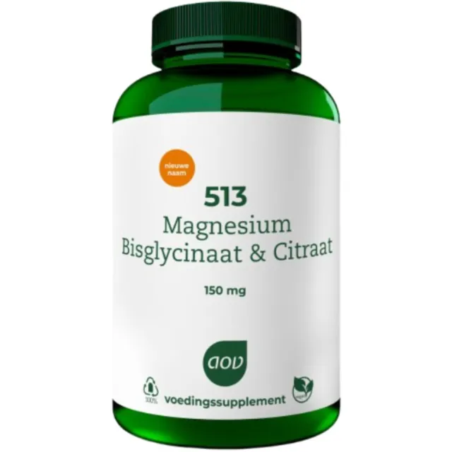 AOV 513 Magnesium Bisglycinaat & Citraat tabletten