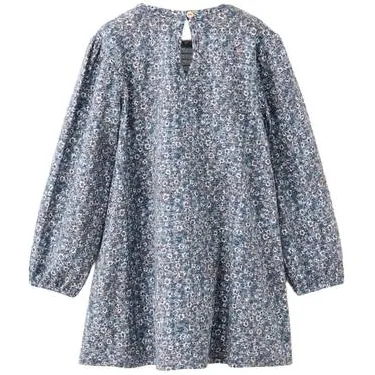Mango Kids gebloemde midi jurk blauw, foto 4