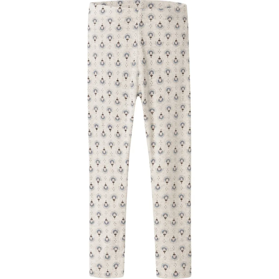 NAME IT MINI gebloemde legging beige