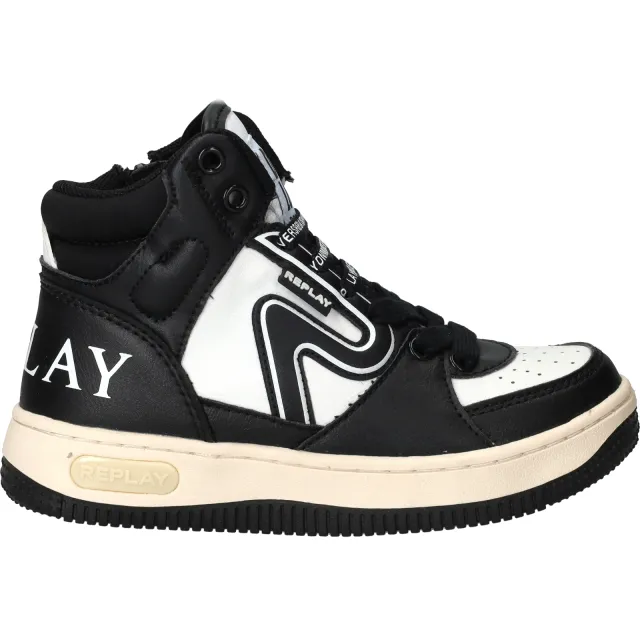 Replay Epic Jr Mid 4 hoge sneakers zwart