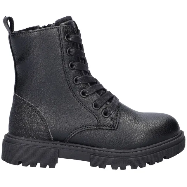 Nelson Kids enkelboots met profielzool - zwart