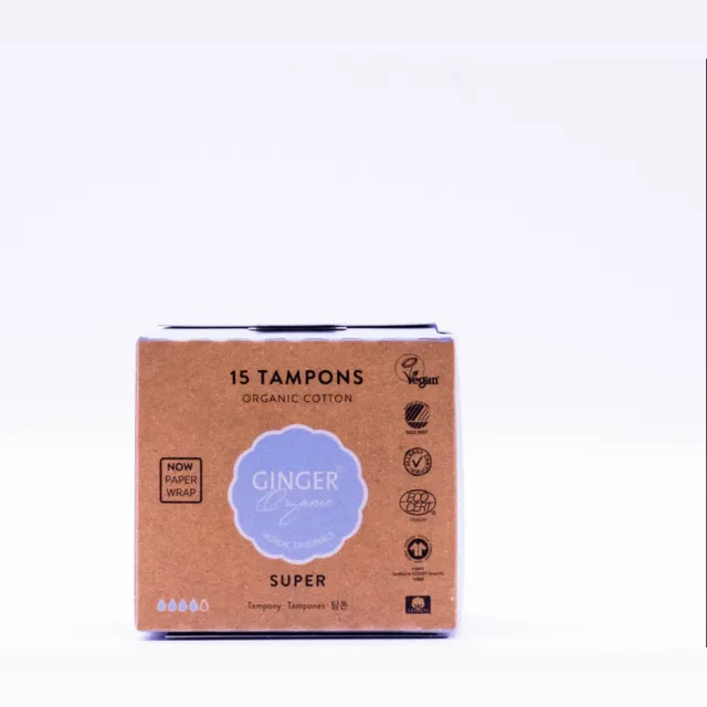Ginger Organic Tampons Super 15 stuks