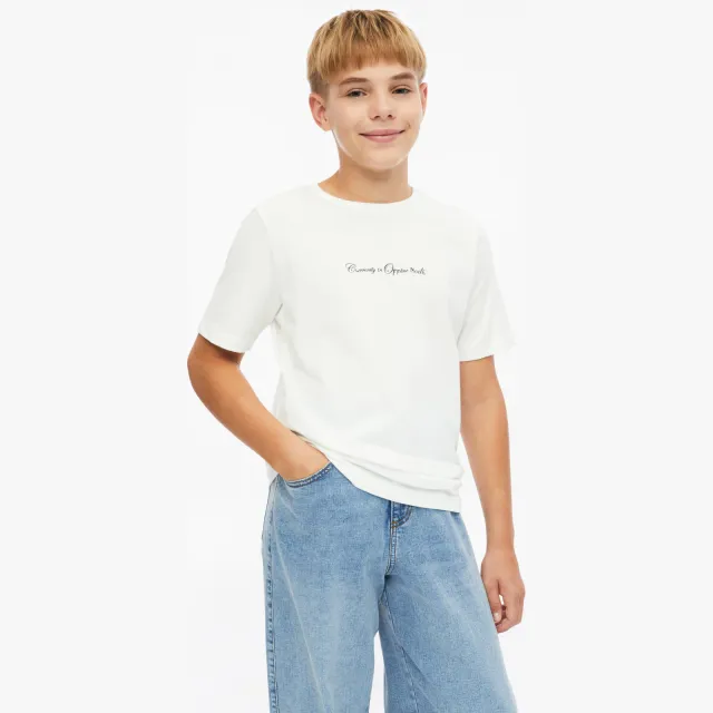 s.Oliver T-shirt met tekst wit