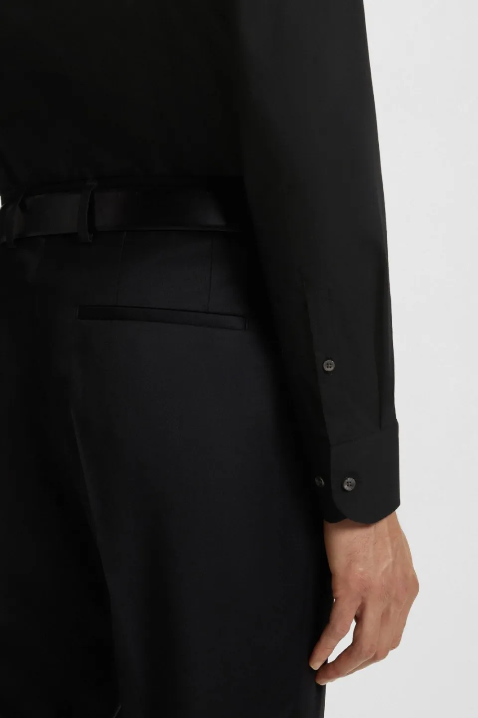 Boss slim fit overhemd H-HANK black, foto 4