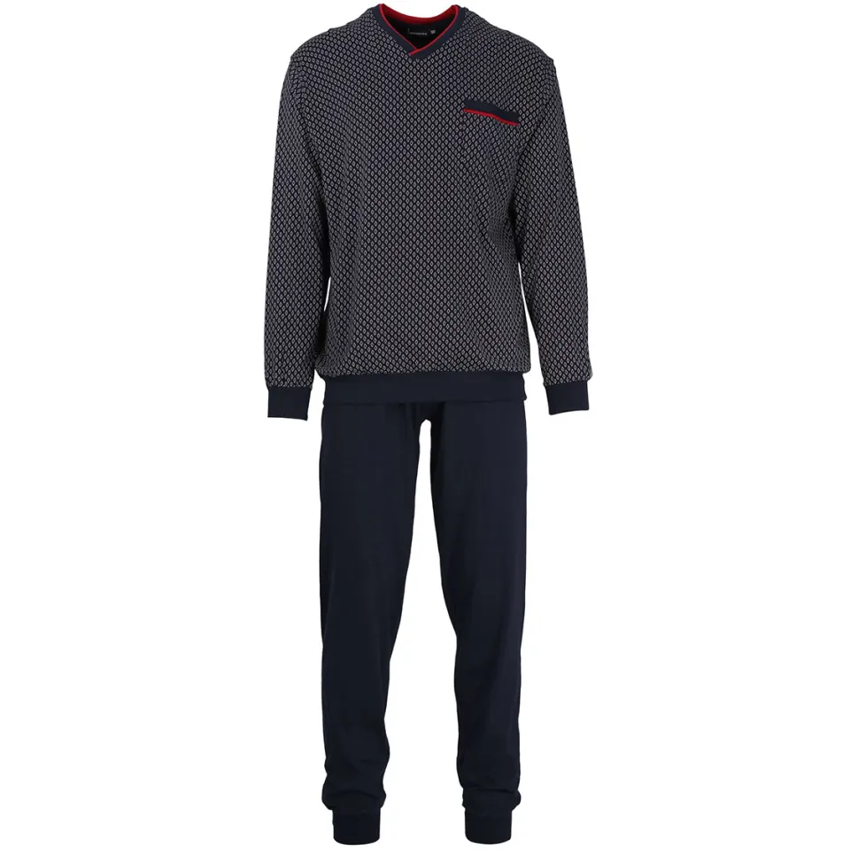 Götzburg pyjama set donkerblauw rood wit, foto 2