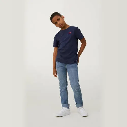 Levi's basic T-shirt Batwing chest donkerblauw, foto 5