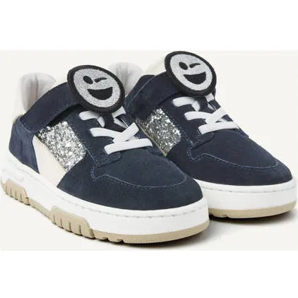 Nubikk Basket Court Jr suède sneakers donkerblauw, foto 3