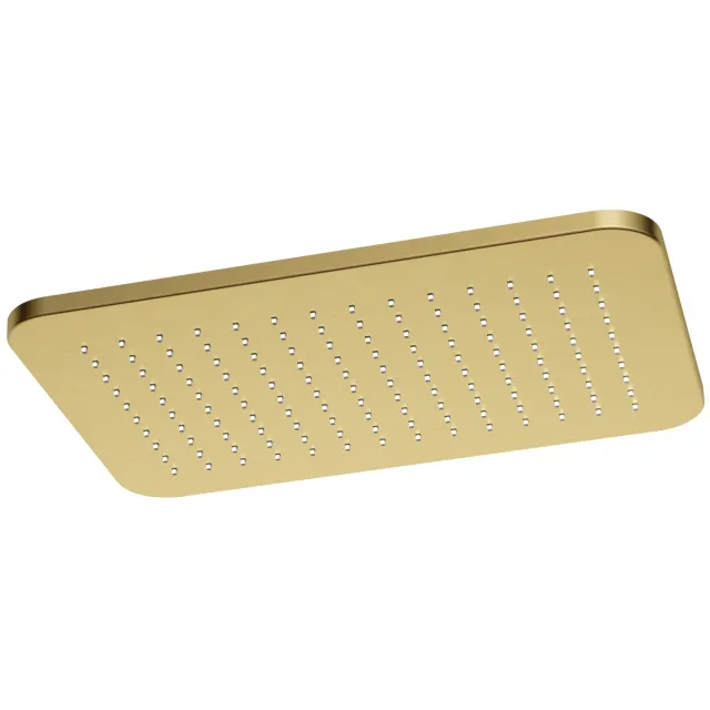 Hotbath Hoofddouche Hotbath Gal Rechthoek 27x40 cm Geborsteld Messing PVD