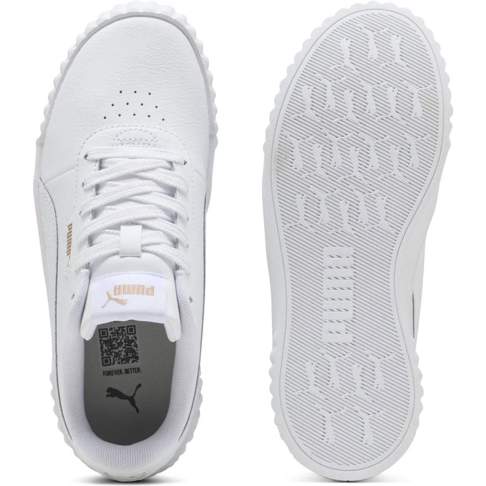 Puma Carina 3.0 sneakers wit/goud, foto 5
