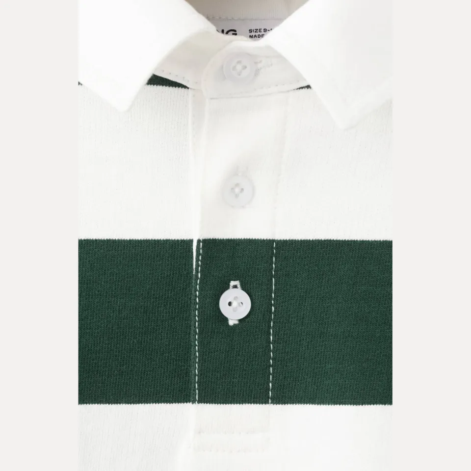 Mango Kids gestreepte polo - donkergroen, foto 5