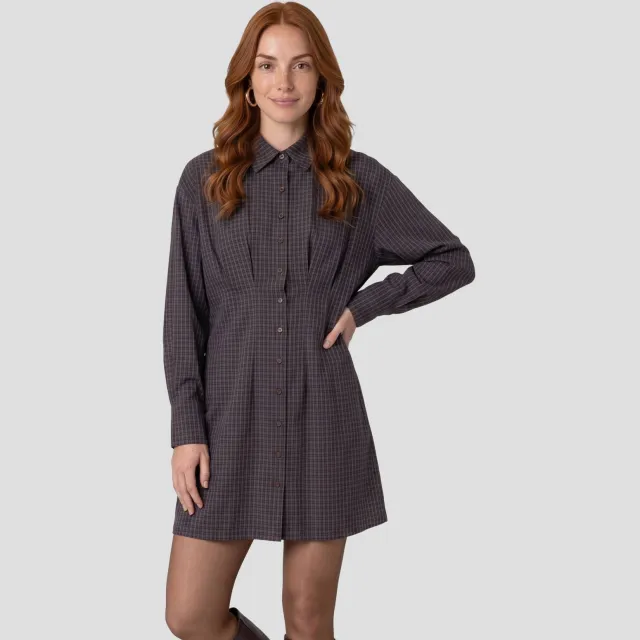 Notre-V Nv-iris jurk donkergrijs