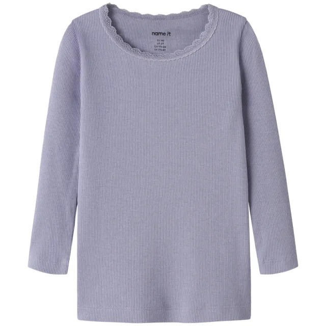 NAME IT MINI ribgebreide longsleeve paars
