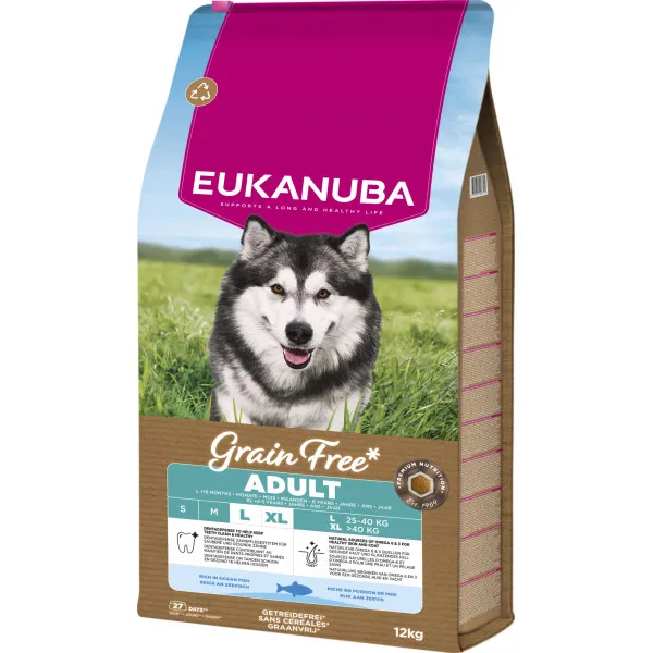 Eukanuba Grain Free Adult Large Oceaanvis hondenvoer
