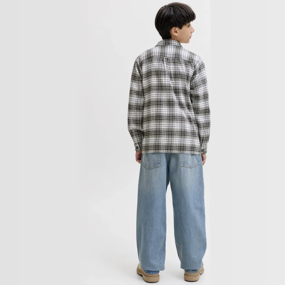 Jack & Jones JUNIOR geruit overhemd - wit, foto 4