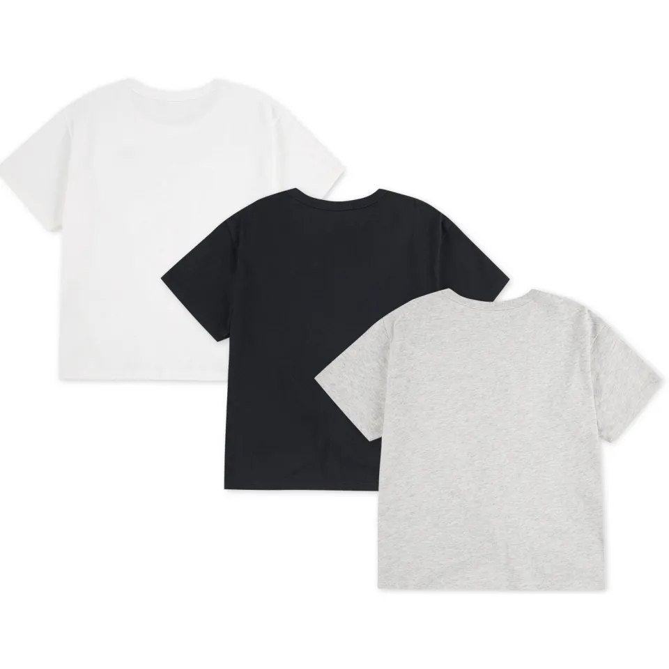 Abercrombie & Fitch t-shirt set van 3 wit zwart grijs, foto 2