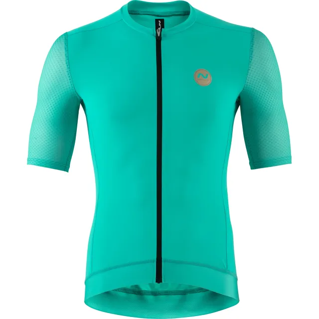 Nalini fietsshirt met korte mouwen Pure Gold Turkoois