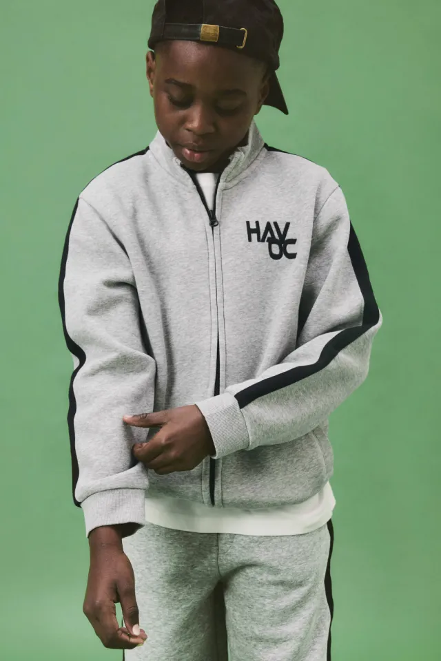 NAME IT KIDS sweatvest - grijs Grijs melange