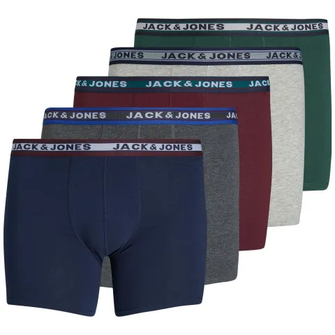 Jack & Jones Plus size boxershorts heren jacoliver 5-pack Veelkleurig