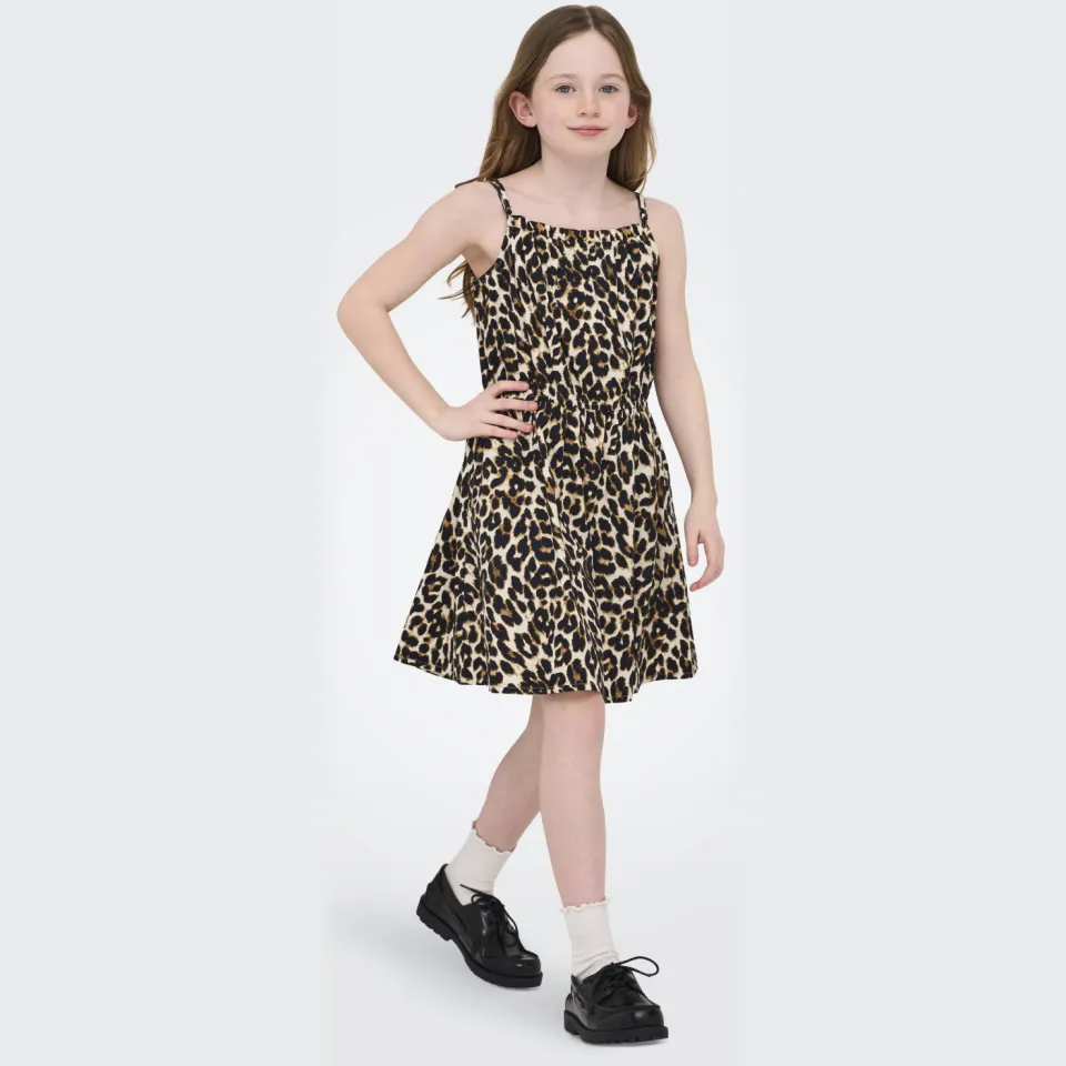 Only zomerjurk ecru dierenprint, foto 3