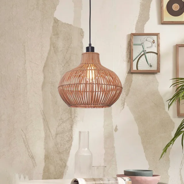 Good&Mojo Hanglamp 'Kalahari' Rotan, 32cm, kleur Naturel