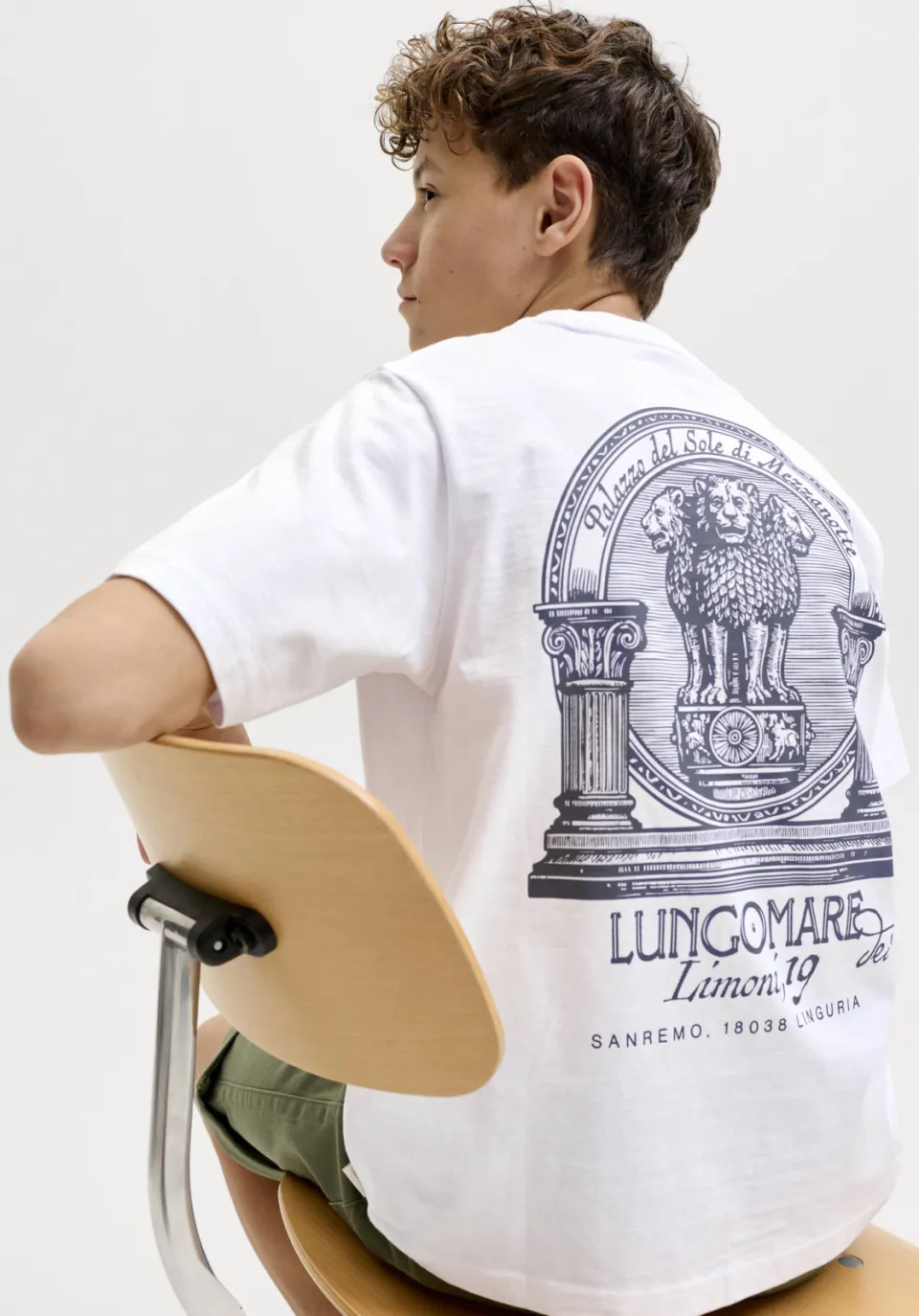 Jack & Jones t-shirt met backprint wit, foto 5