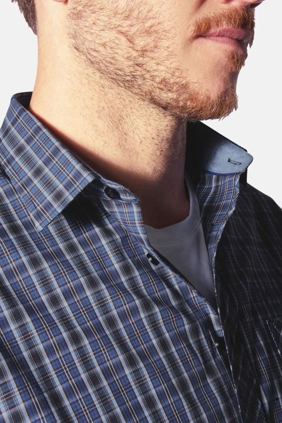 Jan Vanderstorm casual overhemd blauw, foto 5