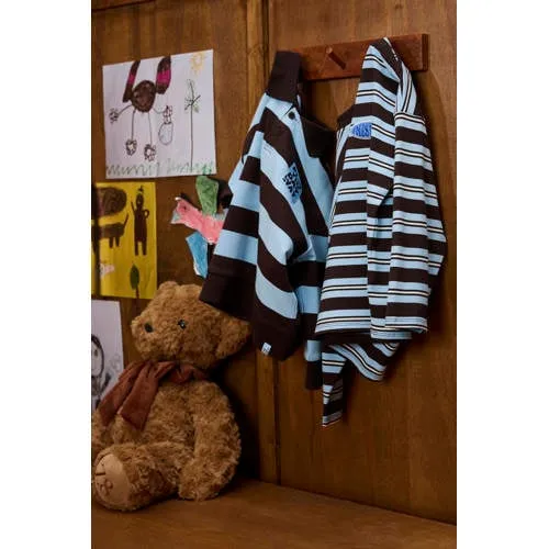Z8 mini gestreepte longsleeve blauw/donkerbruin, foto 5