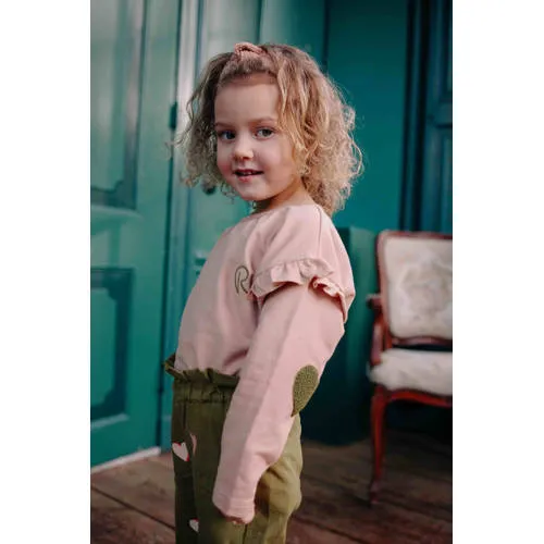 Riffle Amsterdam sweater met ruches - roze, foto 3
