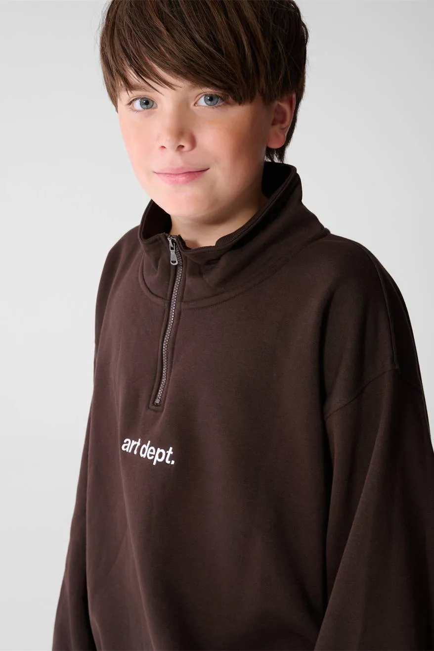 Shoeby sweater met backprint - donkerbruin, foto 6