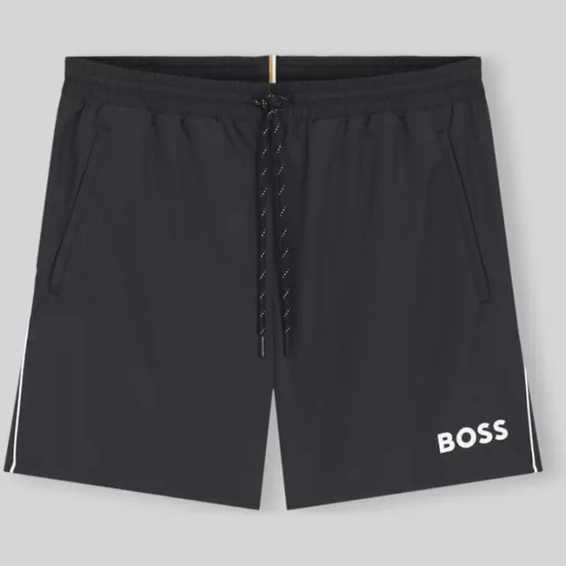 Boss regular fit zwembroek met logoprint model 'STARFISH' zwart, foto 2