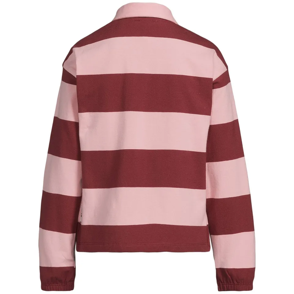 Me & My Monkey gestreepte longsleeve met tekst roze/rood, foto 2