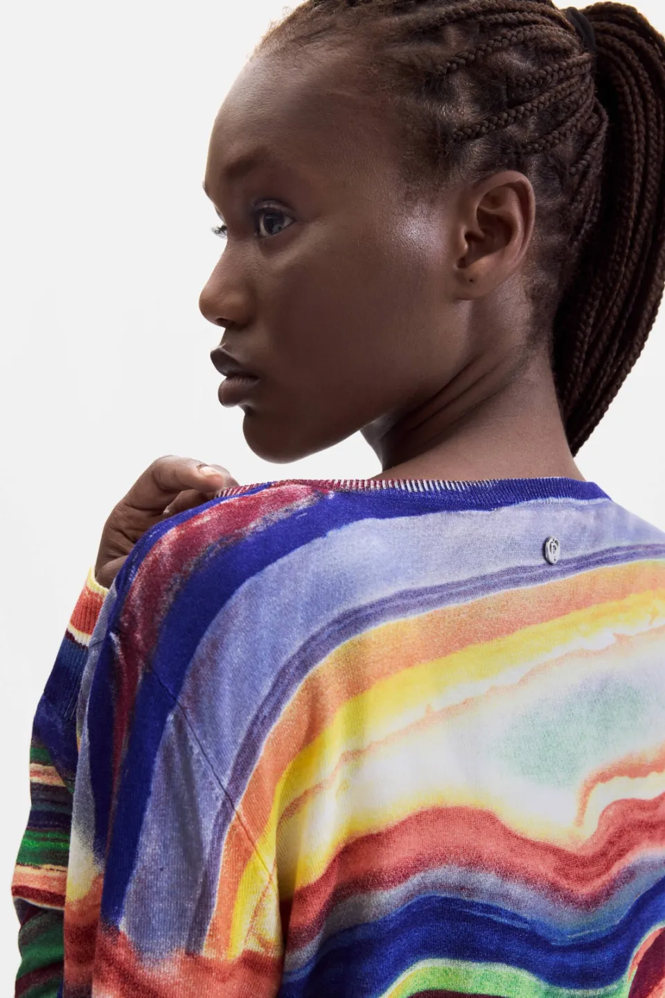 Desigual fijn gebreide trui - meerkleurig multi, foto 5