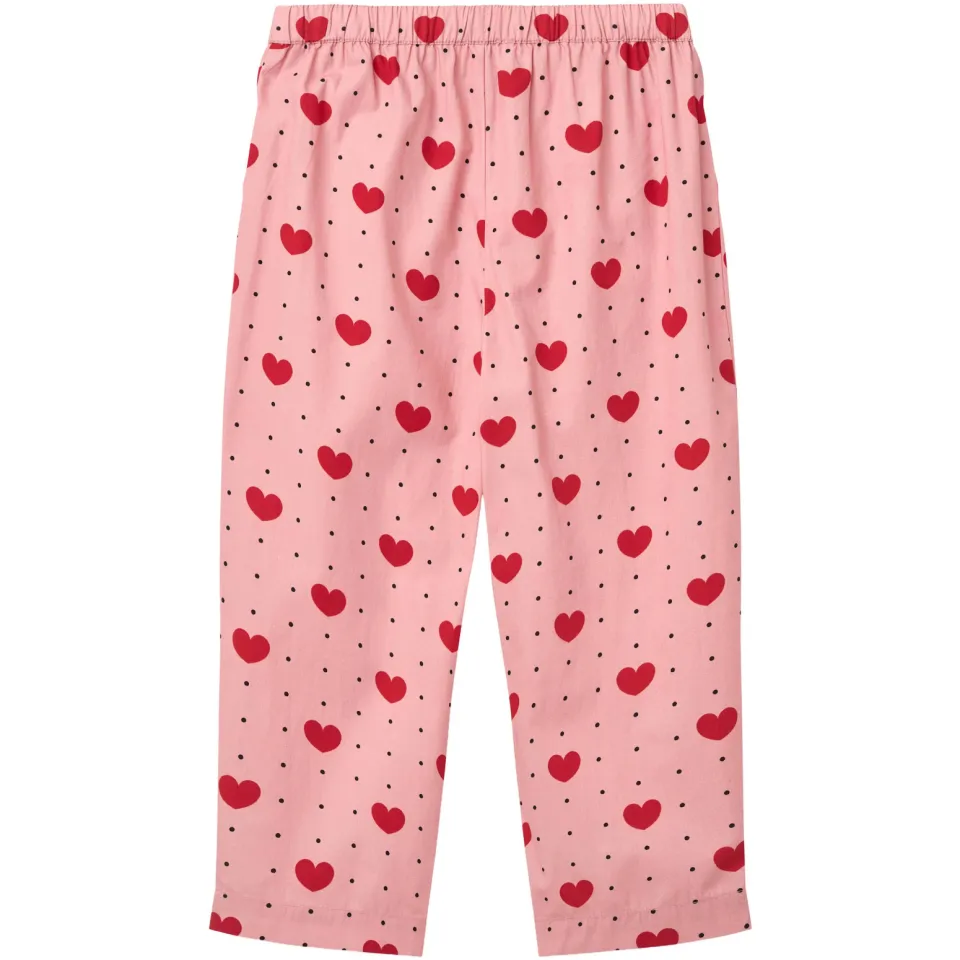 Copenhagen Colors straight leg casual broek met hartjes roze, foto 2