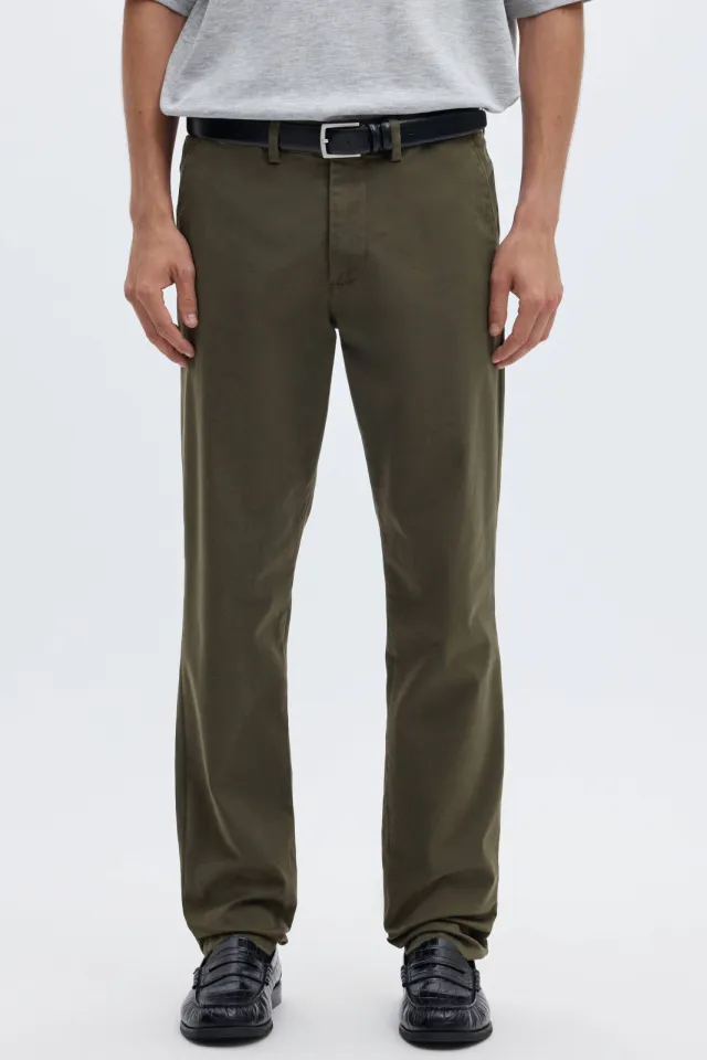 Selected SLH175-Slim New Miles Flex chino donkergroen forest night, foto 3