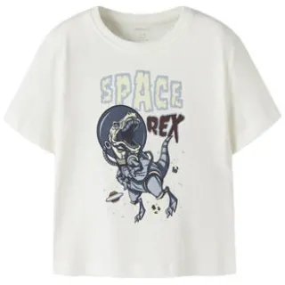 NAME IT MINI T-shirt wit Wit/blauw