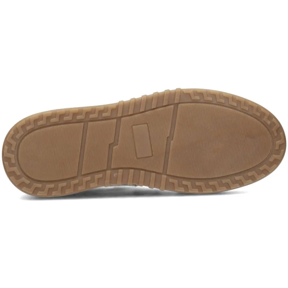 Haboob Aurelie leren sneakers met plateauzool - beige, foto 2