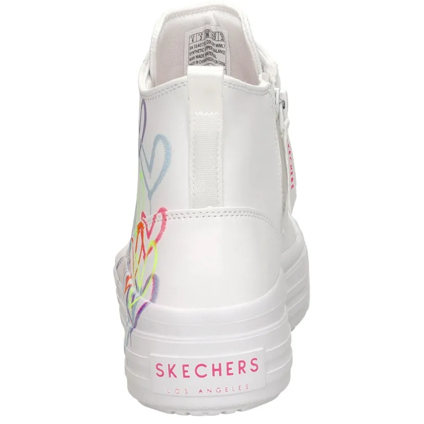 Skechers Hyperlift hoge sneakers wit, foto 4