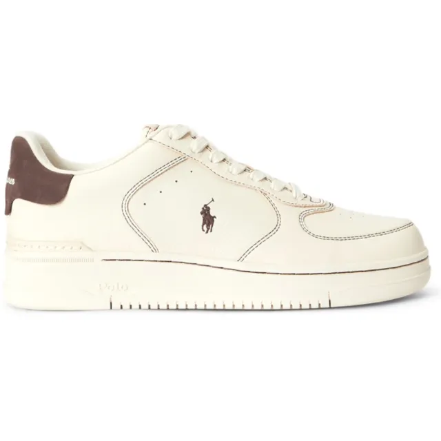 Polo Ralph Lauren Masters Court sneakers low top ecru Leer Unisex Beige