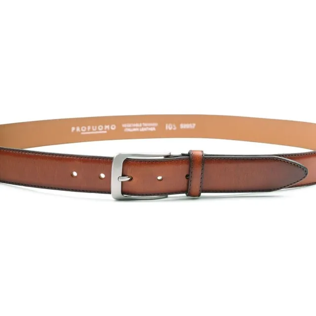 Profuomo leren riem cognac Bruin