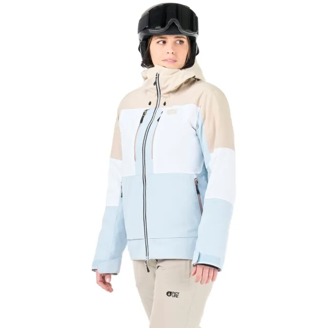 Picture Exa ski-jas - lichtblauw/wit/beige Grijs/Wit