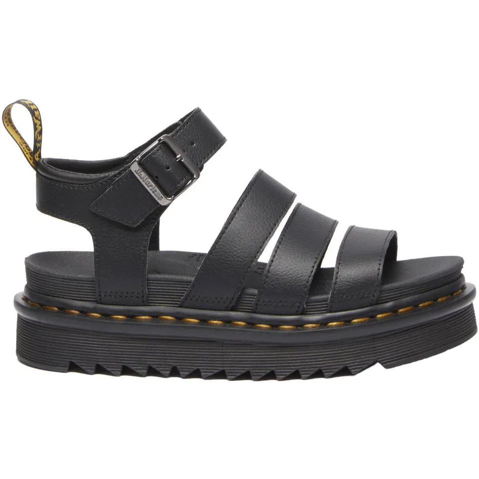 Dr. Martens Blaire leren sandalen Black Athena
